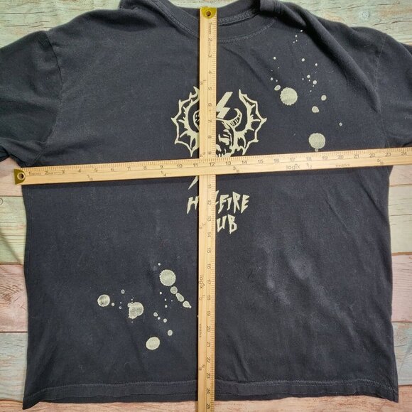 PacSun Stranger Things Hellfire Club Black Graphic Tee Medium - Picture 5 of 8